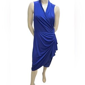 ANTONIO MELANI wrap Dress in Vibrant Blue size medium NWT